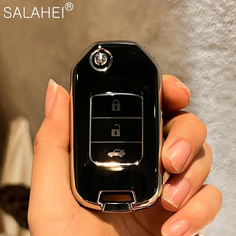 

Автомобильный умный чехол для ключа, чехол из ТПУ для защиты дистанционного ключа, держатель для Honda 2016 2017 CRV Pilot Accord Civic, аксессуары для автомобильного брелка