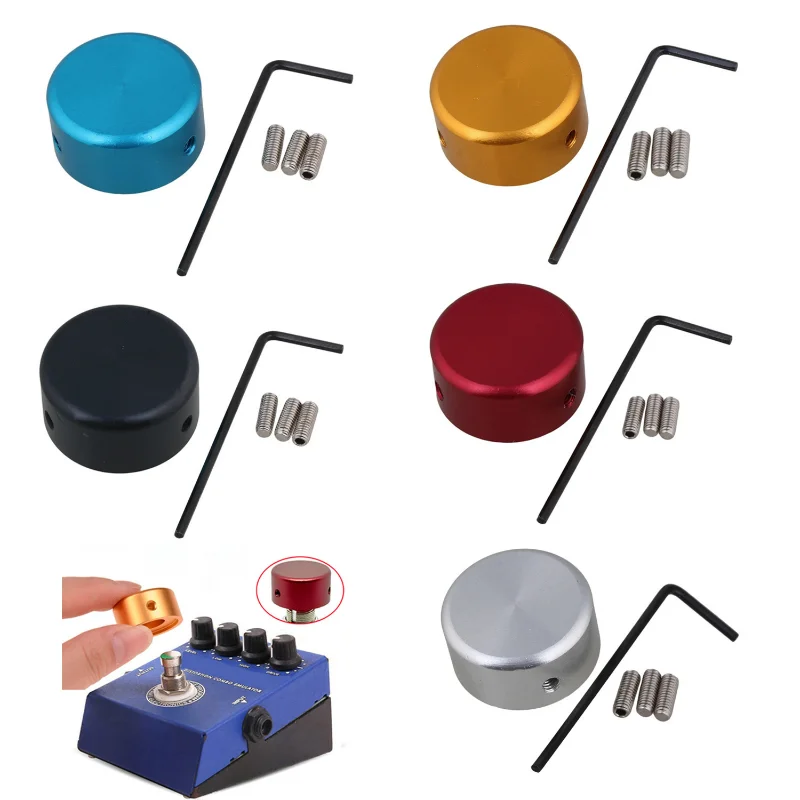 

Guitar Effects Spike Feet Cap Footswitch Knob Aluminum Cover with Wrench Screws Parts & Accessories