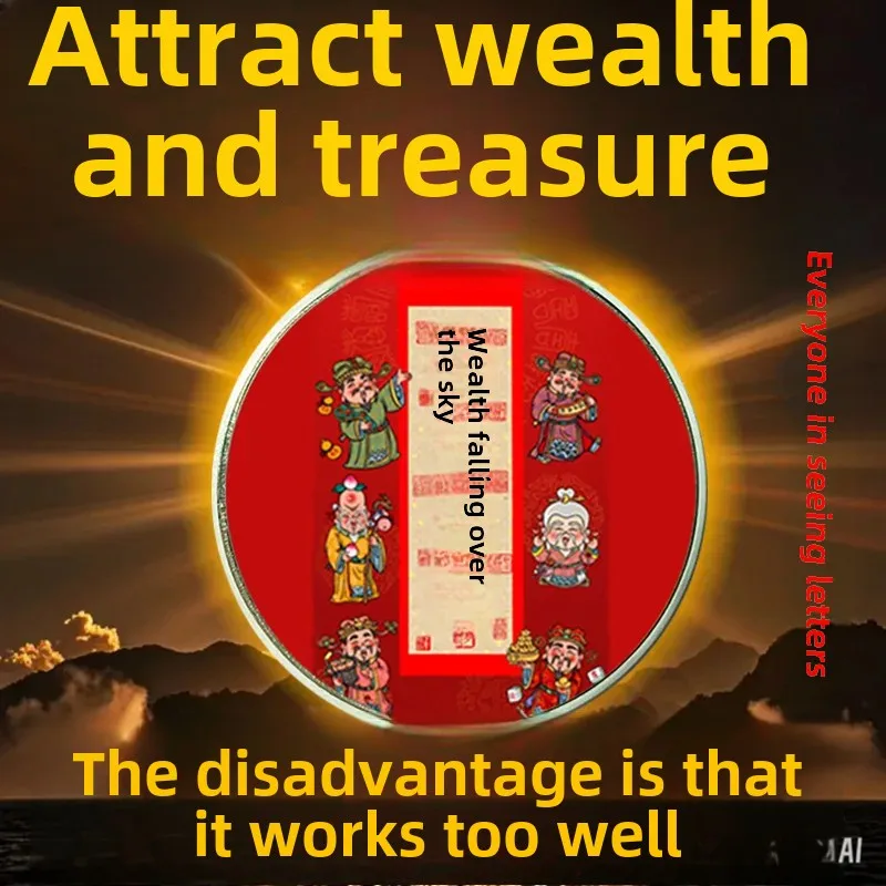 Мультяшное шестистороннее ожерелье с благословением богатства кулон из сплава