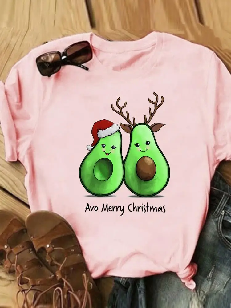 

Женская футболка с принтом авокадо, Повседневная футболка в стиле 90-х, с графическим принтом
