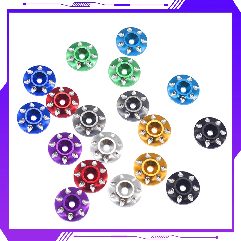 Металлические Алюминиевые гайки M3, прокладка для внедорожника 1/8, багги, монстр-ТРАКА, Радиоуправляемый автомобиль HSP TRX Axial SCX10, детали для радиоуправляемых моделей