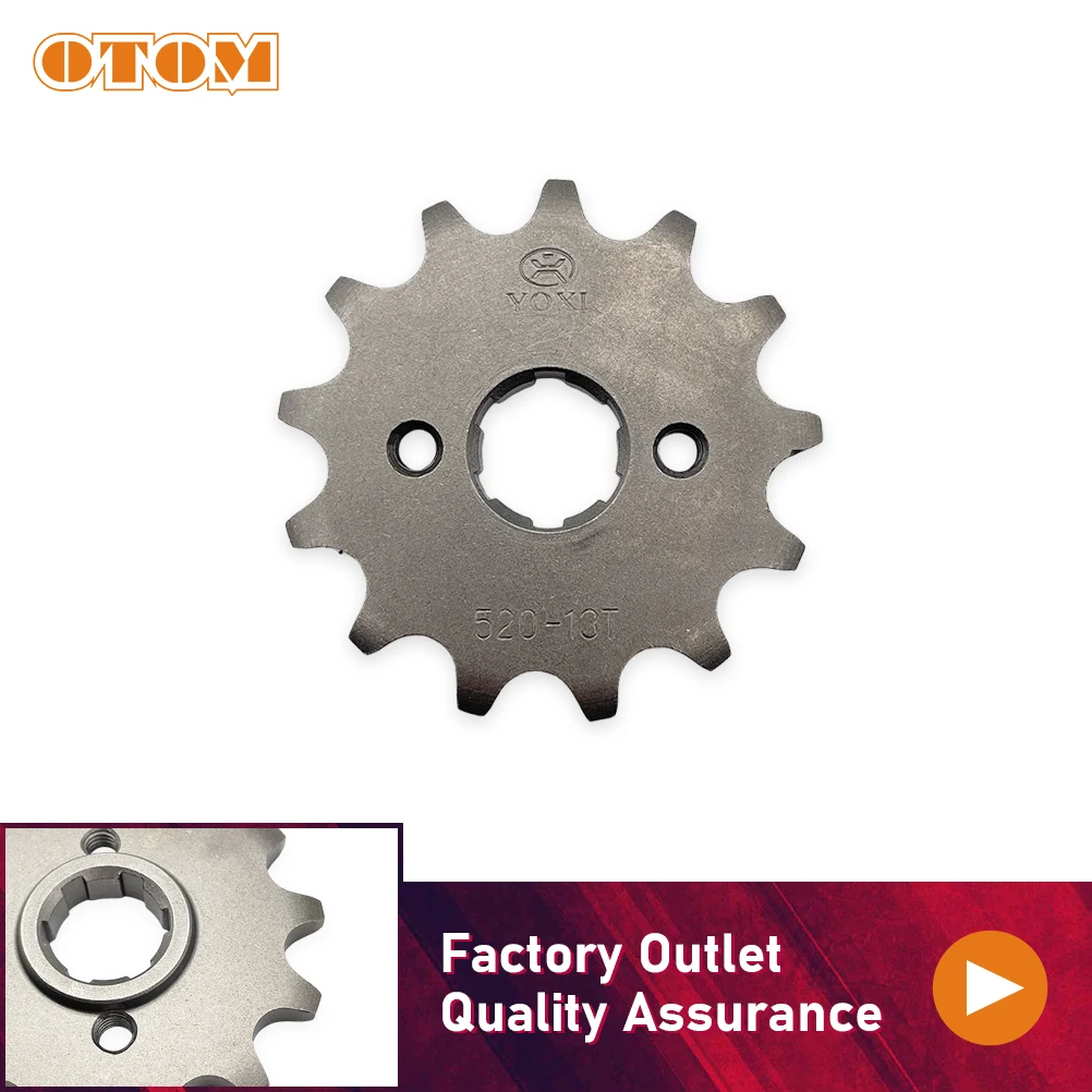 

Передняя звездочка двигателя OTOM PR250 PR300 для ZHONGSHEN ZS172FMM-5 ZS175FMN, аксессуары для мотокросса, звездочки с цепным приводом 520-13T