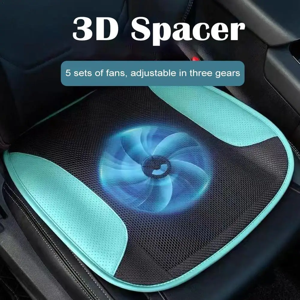 

Воздухопроницаемая электрическая охлаждающая подушка для автомобильного сиденья, воздушный вентилятор со встроенной вентиляцией для всех Ch M5W0, с 3D отверстием, из ледяного шелка, с USB