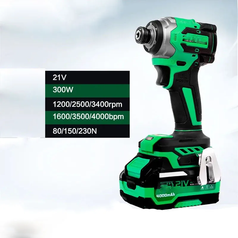 

21V Electric Drill Screwdriver 230N.m 300W impact Driver cordless drill Household Fitting Makita Battery