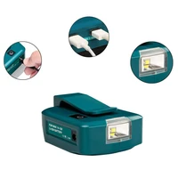for makita adp05 14 4v18v lion battery dual usb converter port with led light spotlight outdoor flashlight for makita batteries