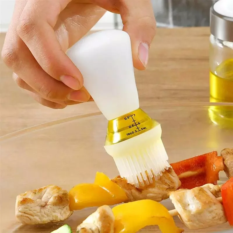 

Oil Brush Oil Bottle Silicone Not-leaking Oil Dispenser Bottle BBQ Grill Oil Brush Baking Pastry Liquid Oil Brushes