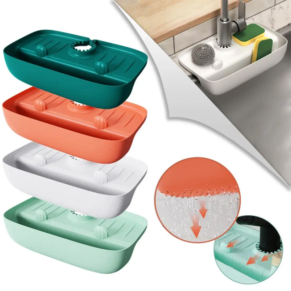 

Silicone Kitchen Faucet Mat Sink Drain Splash Pad Bathroom Countertop Protector Shampoo Soap Dispenser Quick Dry Tray