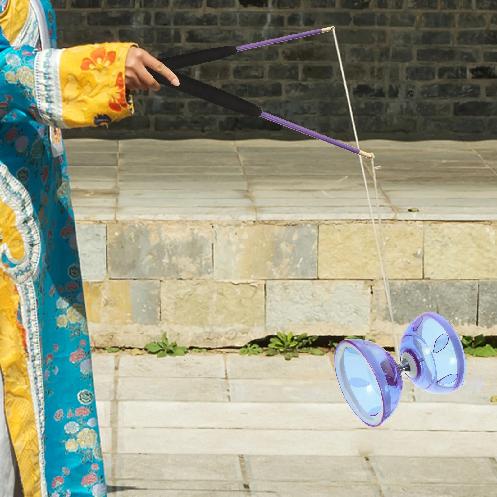 

Diabolo Toy Purple Outfit Juggling Kidcraft Playset Chinese Yo Kids Stick Bearing