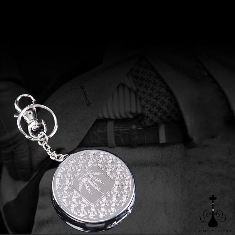 

DEVIL HOOKAH New Featured high quality boutique mini stainless steel ashtray with lid and keychain smoking accessories
