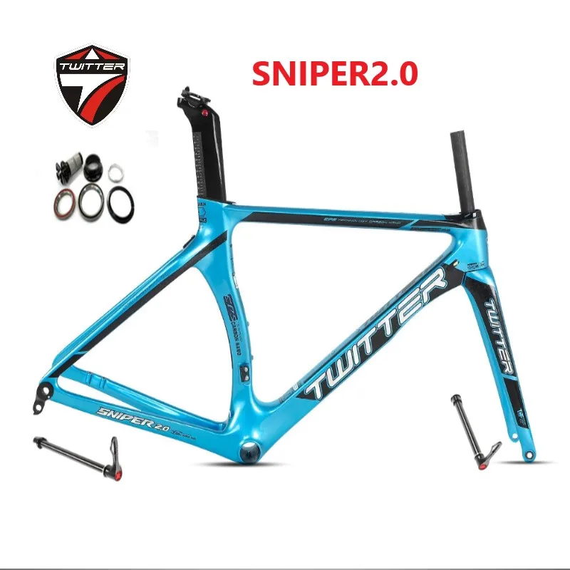 Купи TWITTER bicycle frame SNIPER 2.0 12×142/148 aero thru-axle version carbon fiber road bike frameset700c gravel frame carbon frame за 29,880 рублей в магазине AliExpress