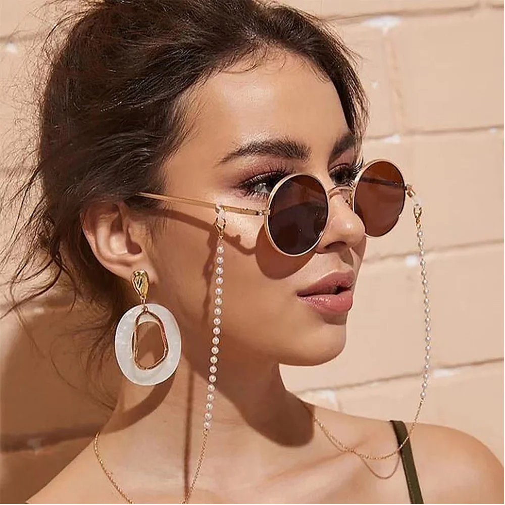 

Popular Women's Pearl Fine Grain Glasses Chain Simple Anti Slip Anti Loss Glasses Rope Pearl Pendant