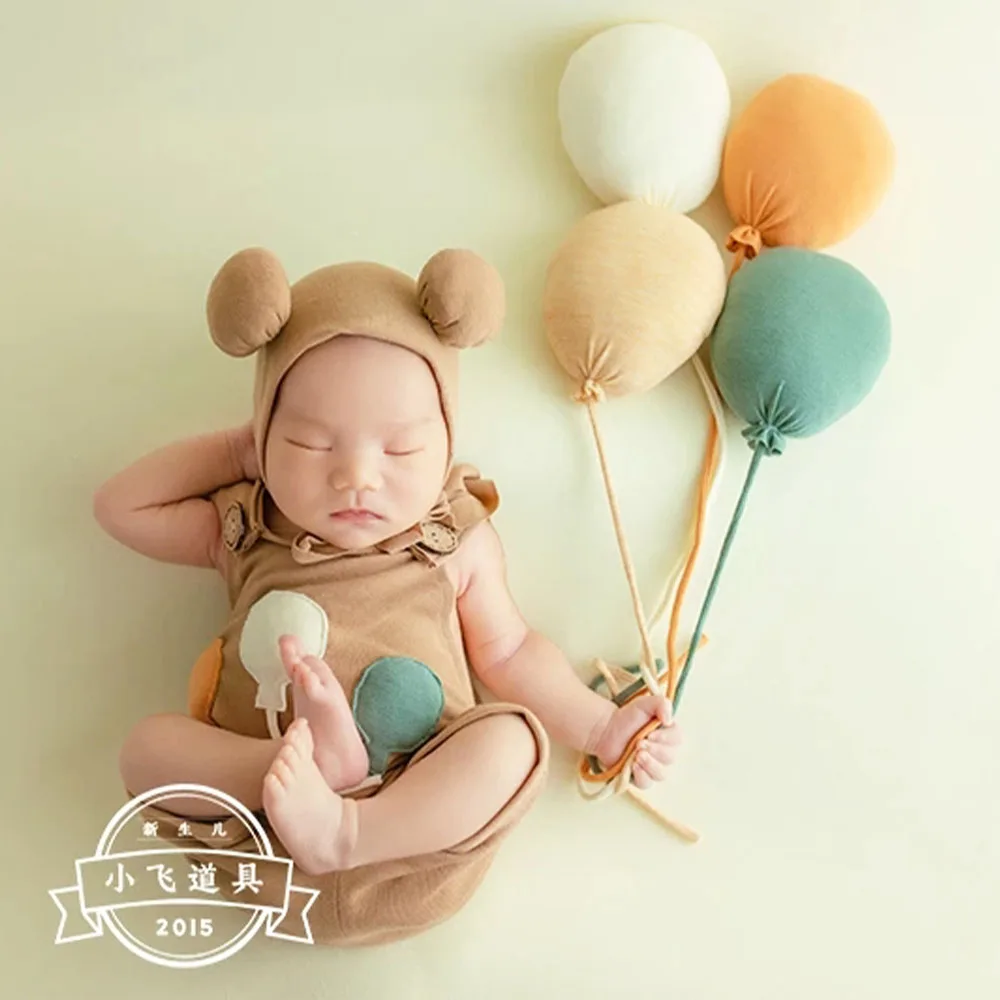 4Pcs Newborn Photography Props Colorful Balloons Creative Set Cute Baby Photo Studio Shooting Accessories Fotografia Background