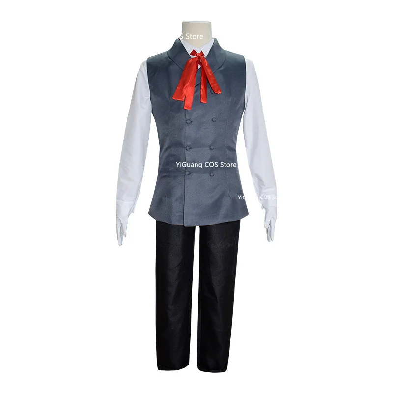 Аниме костюм Хеллсинга Алукард Косплей Король Вампиров Красный плащ Униформа Костюм Хэллоуин Вампир.