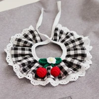 small dog plaid bib size puppy lace cat scarf luxury designer pet collar items petshop dog products free shipping dogs stuff