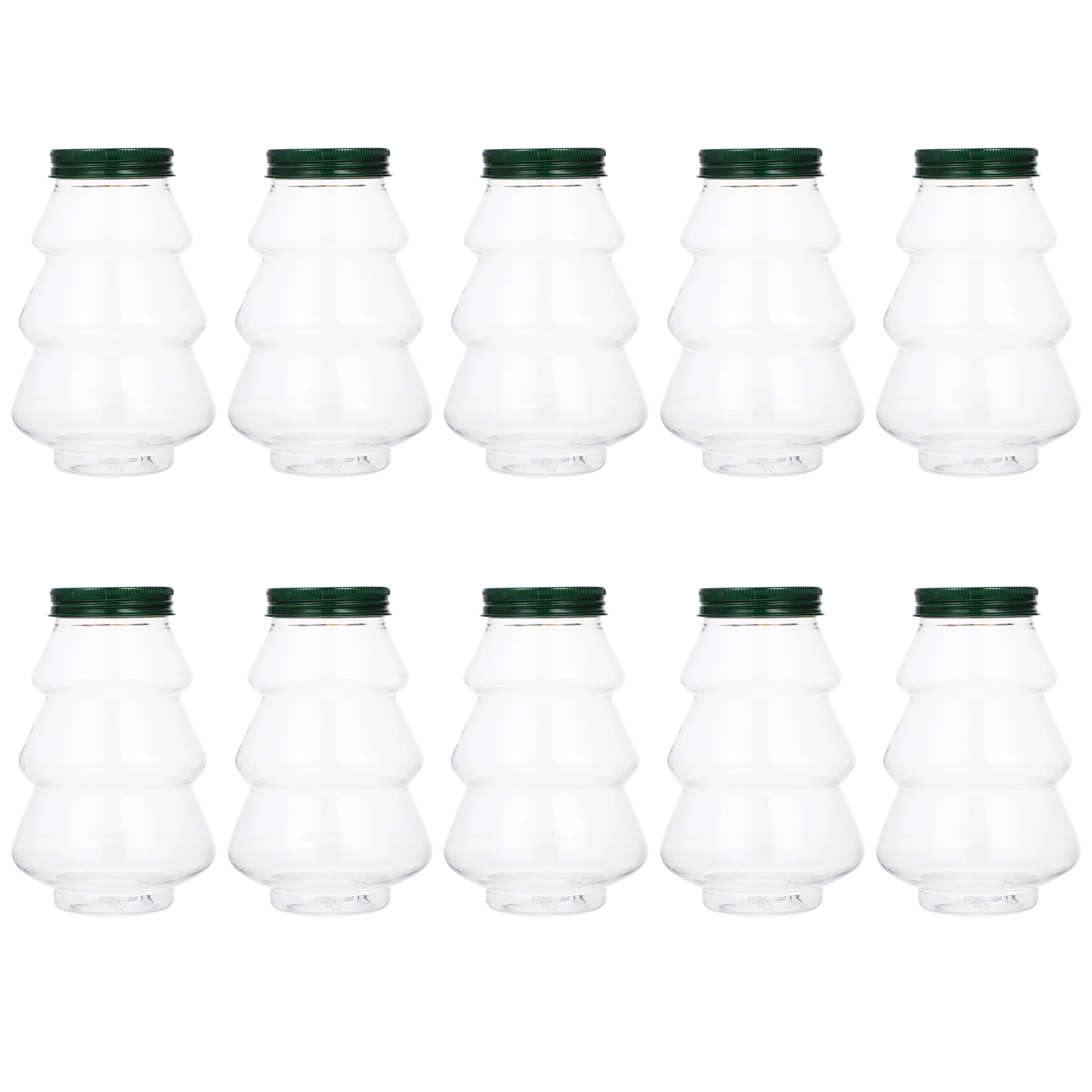 

10 Pcs Clear Plastic Container Christmas Drink Bottle Multipurpose Milk Creative Juice Bottles Empty Lovely Sealing Water Child