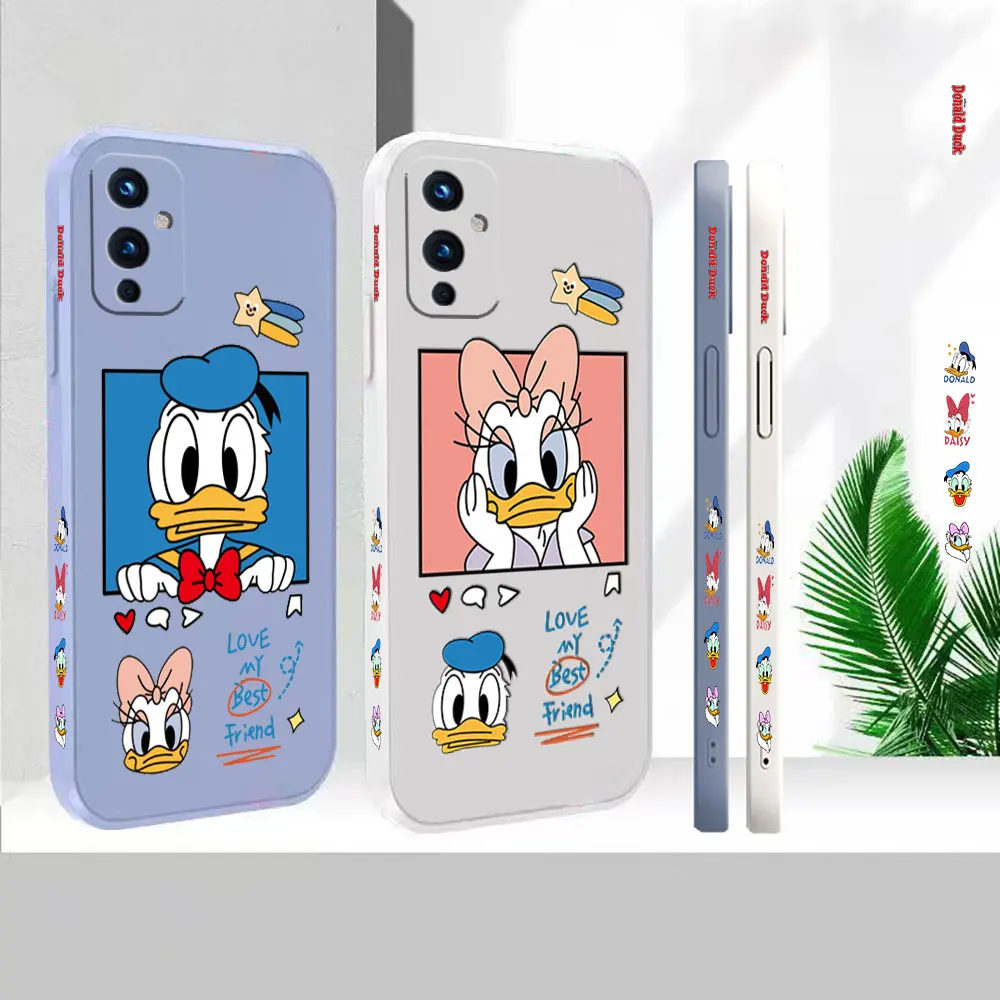 

Liquid Silicone For Oneplus 11 10 9 9R 9RT 8 8T 7 7T Ace 2 2V Nord CE 2 Lite Pro Cover Donald Duck Anime Case Funda Cqoue Shell