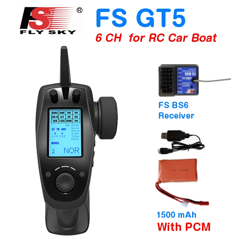 Передатчик FS GT5 2 4G 6CH с приемником FS-BS6 встроенный гироскоп безопасный для