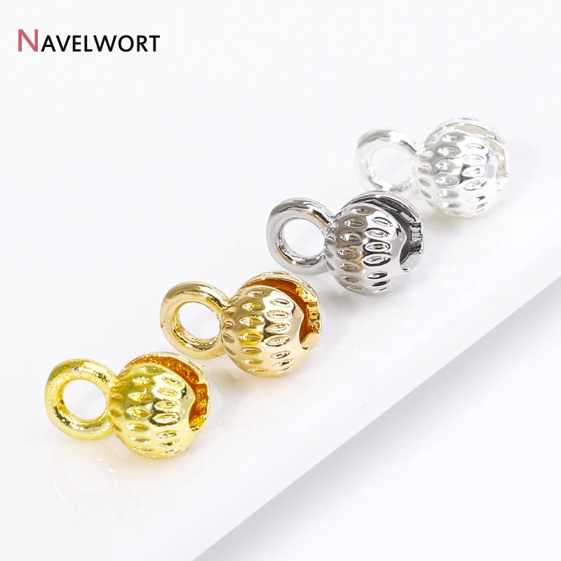Латунные обжимные бусины 14 к с золотым покрытием, 10/20 шт | AliExpress