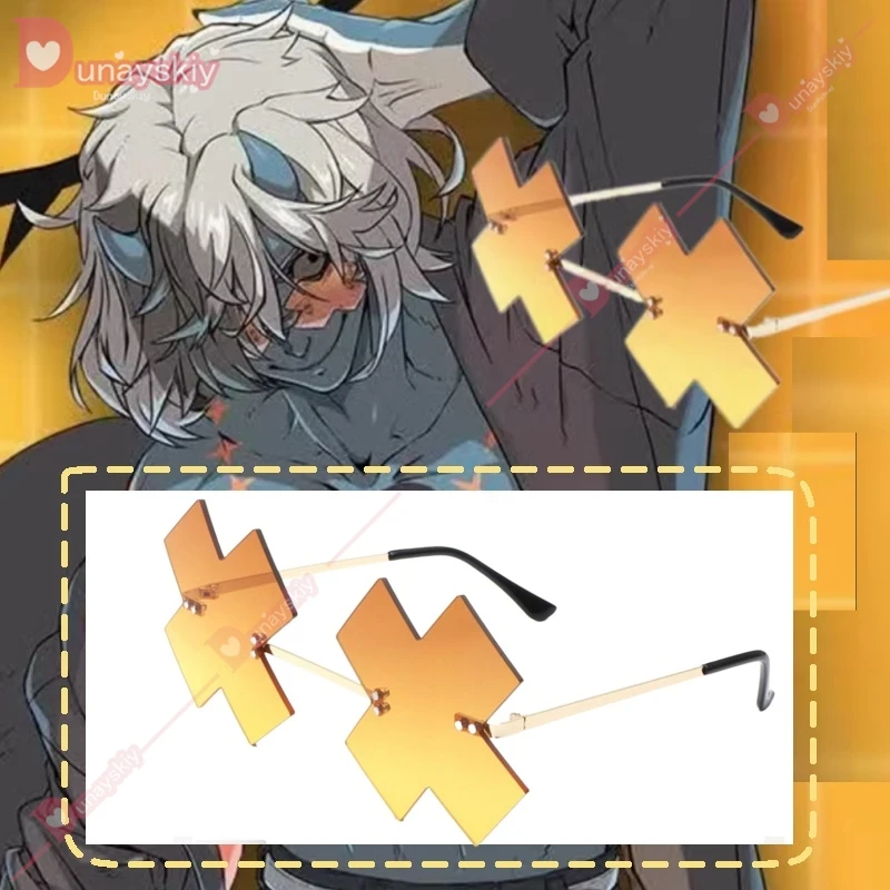 Очки для косплея игры Guilty Gear Happy Chaos желтые солнцезащитные очки унисекс реквизит