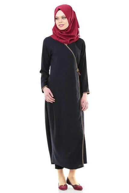 Молитвенное платье IQRAH Ikhwan 5006-2 темно-синего цвета