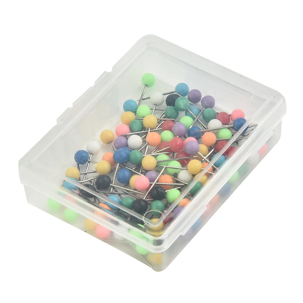 

100pcs/Box Rig Safe Spare Pins Carp Fishing Rigs Box Line Winder Pin Round Head Plastic Head Big Pin Thumbtack Accessories
