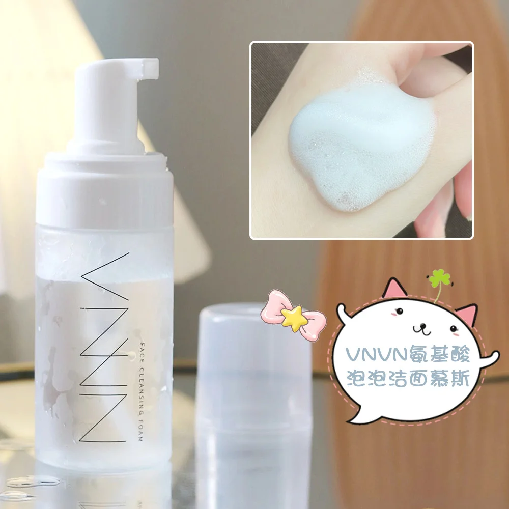 

VNVN Amino Acid Foam Mousse Cleanser 100ml Cleansing Makeup Removing 2 In1 Gentle Cleansing Pores Hydrating Refreshing Skin Care