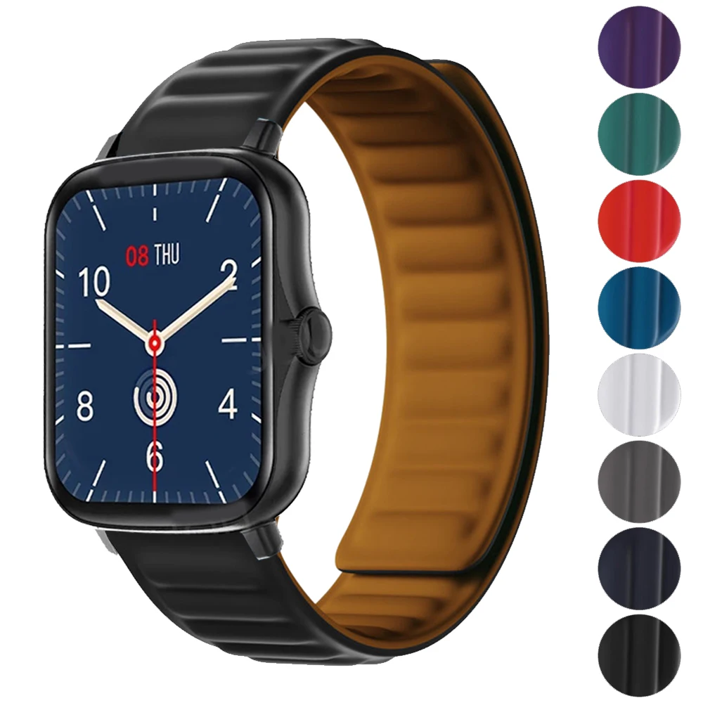 

Band for COLMI P8 Plus Mix Pro SE Wrist Strap for COLMI P12 P10 P9 V31 V23 Pro Land 2S Soft Magnetic Silicone Watchband Bracelet