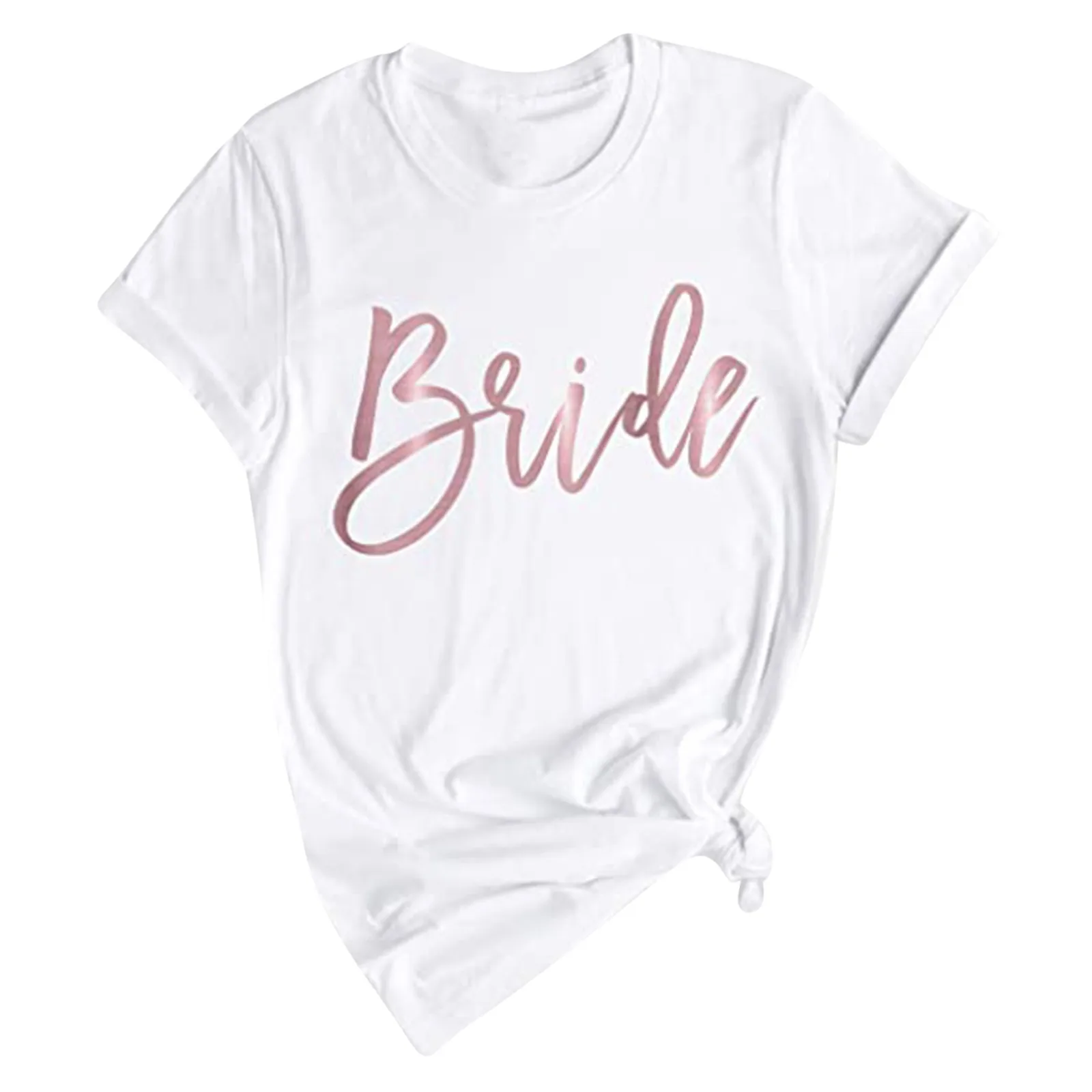 

Новая женская модная рубашка с принтом для вечеринки невесты футболка с коротким рукавом женская черная футболка средней длины 2022