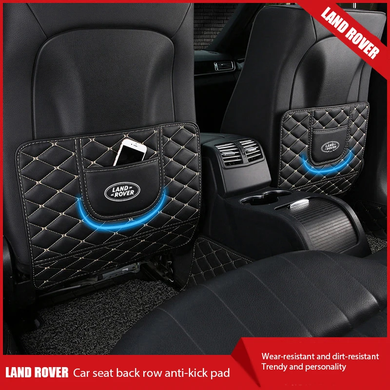

Car Seat Back Anti-Child-Kick Pad Interior Accessories For Land Rover Discovery 2 3 4 Sport Defender Aurora Range Rover Evoque
