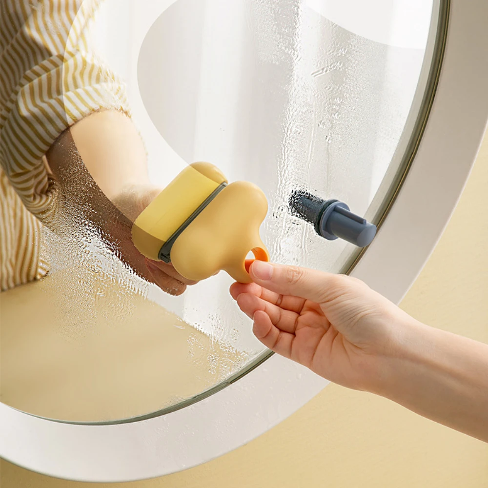 

Glass Scratch Bathroom Mirror Cleaning Brush With Small T Mirror Wipe Wiper Can Be Washed Wall Suction Cleaner Mirror Repeatedly