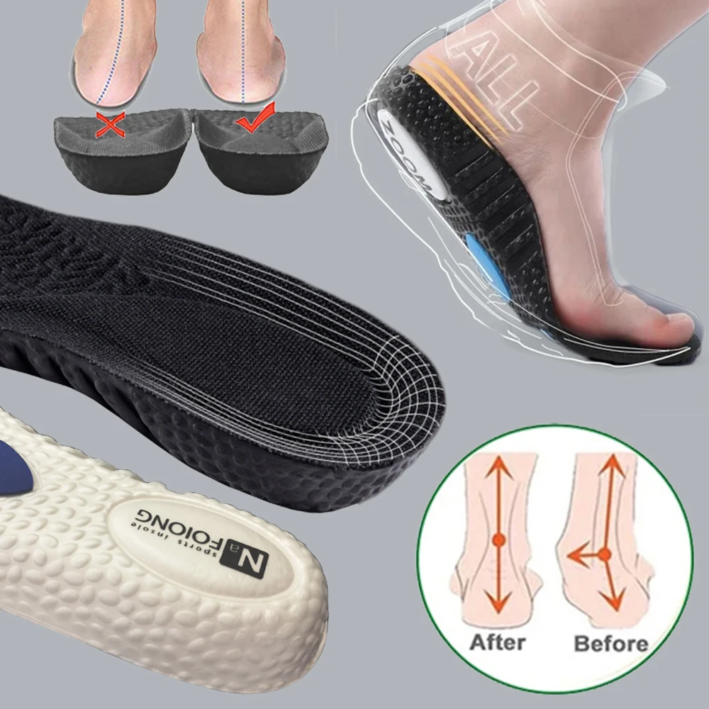 EVA Sport Orthopedic Insoles for Shoes Sole Shock Absorption Breathable Cushion Running Insoles for Feet Man Women Shoe Pads