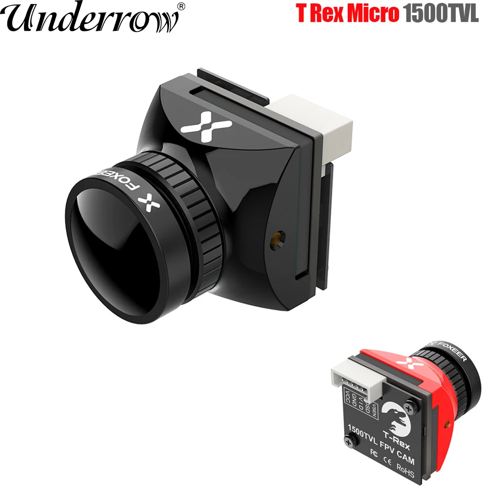 Foxeer T-Rex Micro 1500TVL Super WDR 4:3/16:9 PAL/NTSC Switchable Low Latency FPV Camera 19*19mm for FPV Racing Freestyle Drones