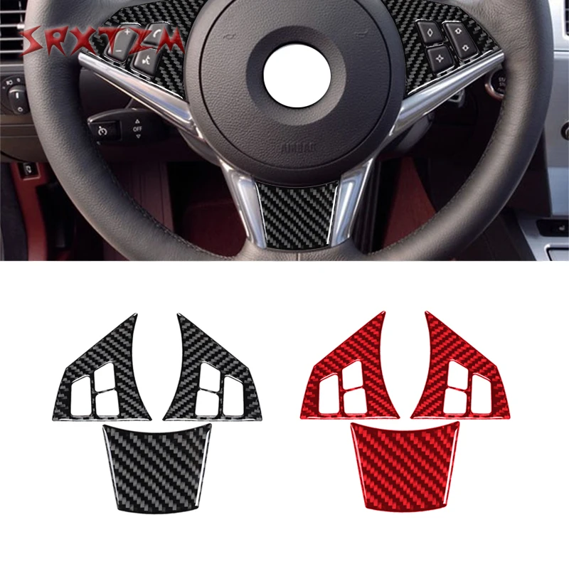 

Carbon Fiber Steering Wheel Trim Cover For BMW 6 Series E63 E64 2004 2005 2006 2007 2008 2009 2010 Sticker