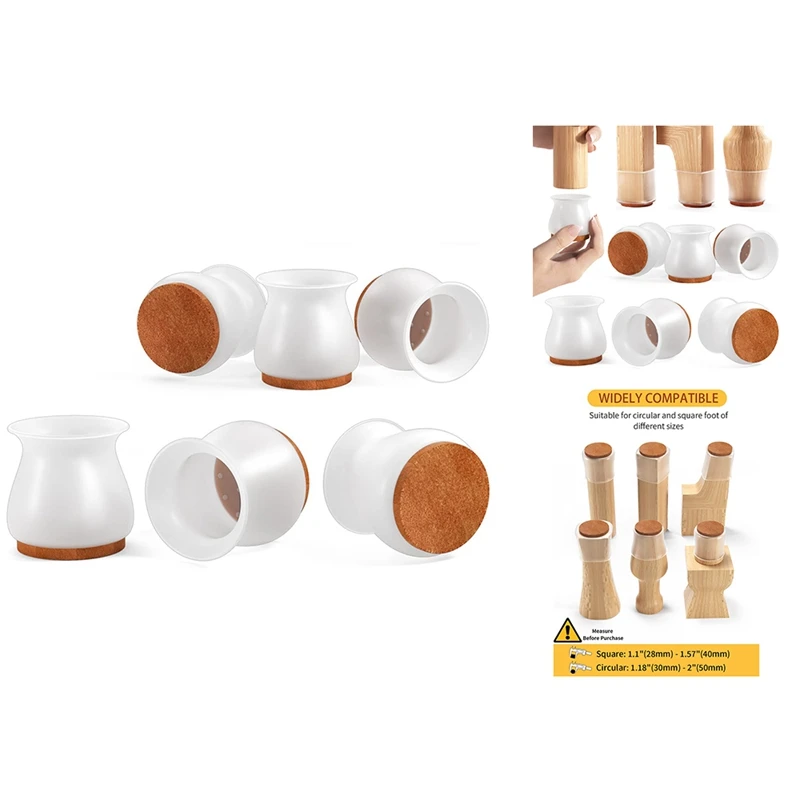 

Chair Leg Floor Protection Mat Thick Felt Silicone Furniture Leg Cover Protection Mat Is Suitable For Hardwood Floors