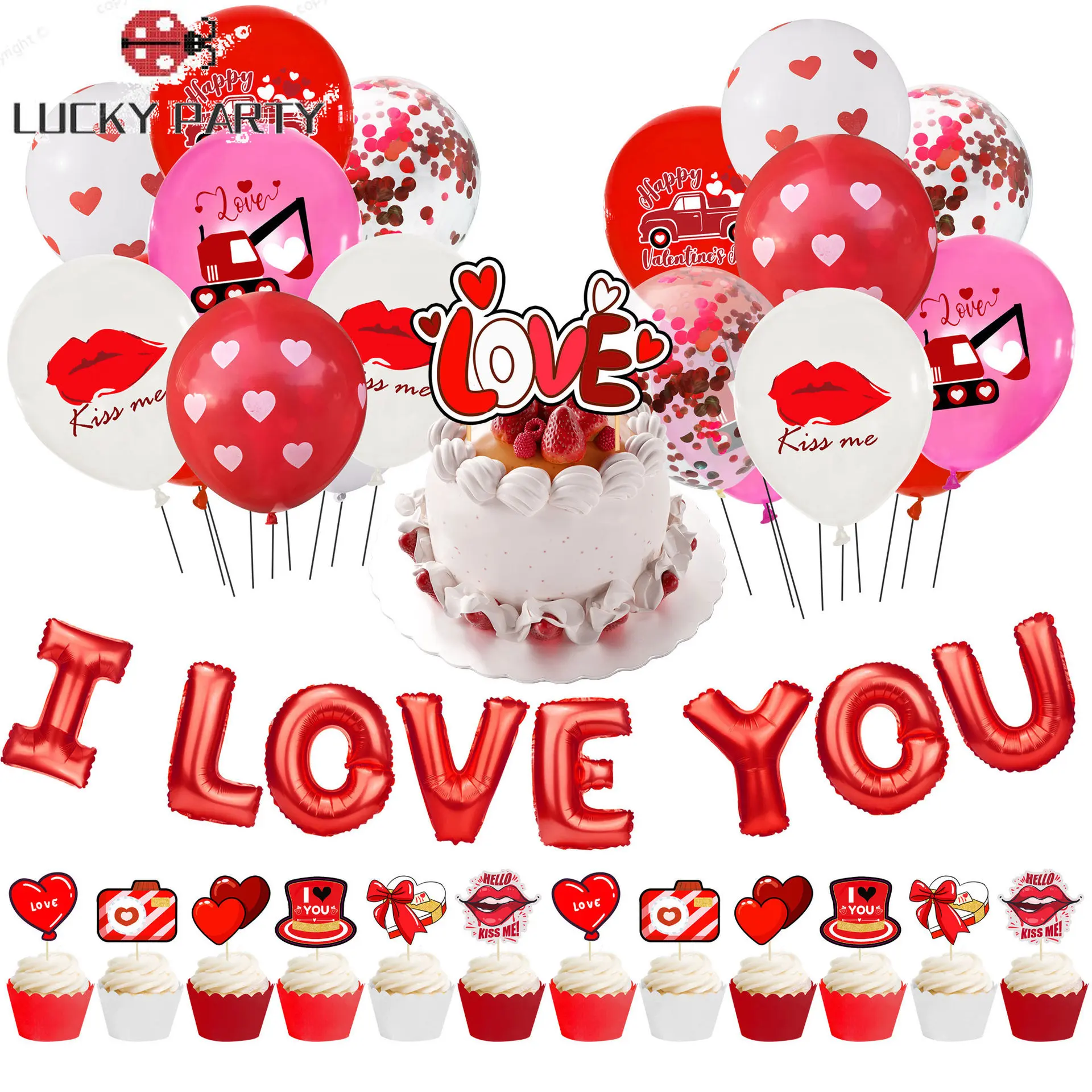 

Marry Me I Love You Red Rose Gold Letter Foil Inflatable Balloons Wedding Decoration Valentines Day Event Party Globos