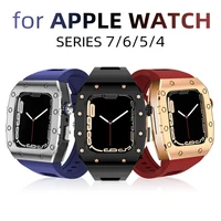 2022 new applicable apple watch apple watch s7654 modified integrated strap stainless steel metal protective case mens watch
