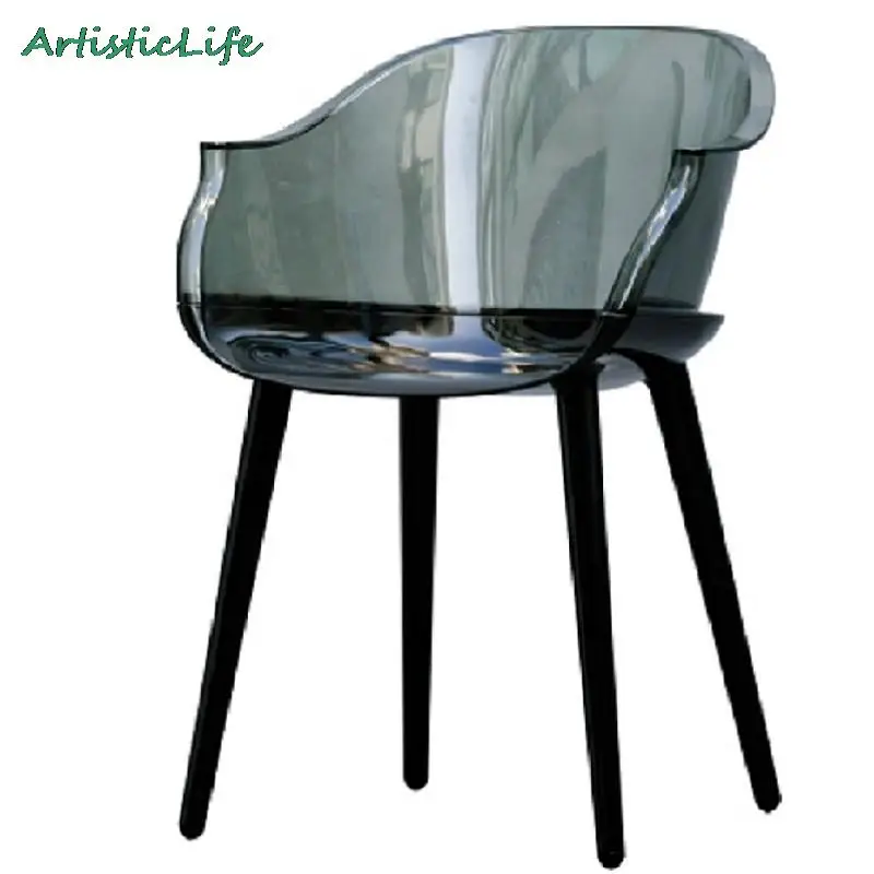 

ArtisticLife Nordic Transparent Dining Chair Ghost Chair Simple Modern Home Restaurant Creative Designer Acrylic Backrest Stool