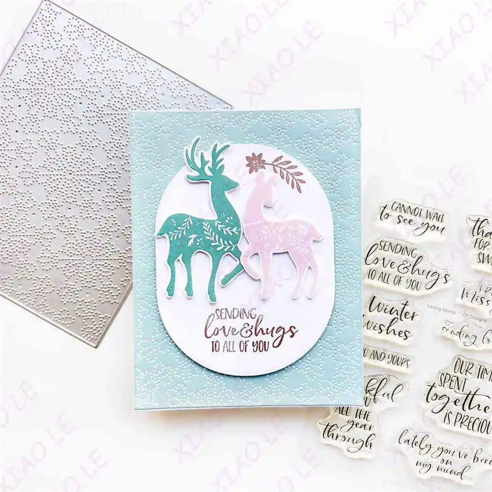 Christmas Deer Folk Star Snowflakes New Metal Cutting Dies Stamps Stencil for Diary Decoration Embossing Template Diy Greeting