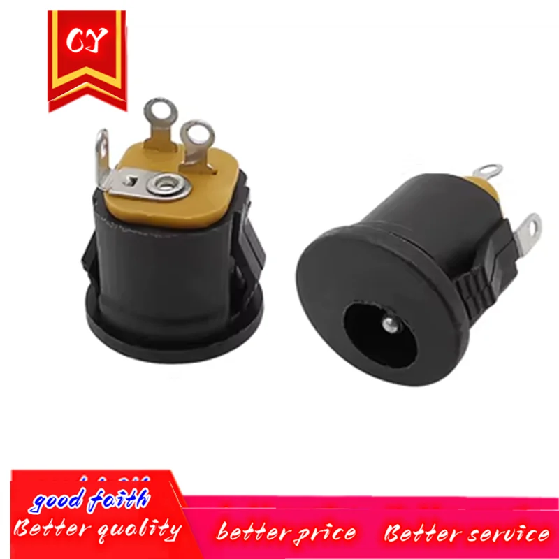 

10pcs DC022K DC-022K 5.5 x 2.1mm DC Female Power Socket 5.5*2.1mm DC Connector Panel Mounting