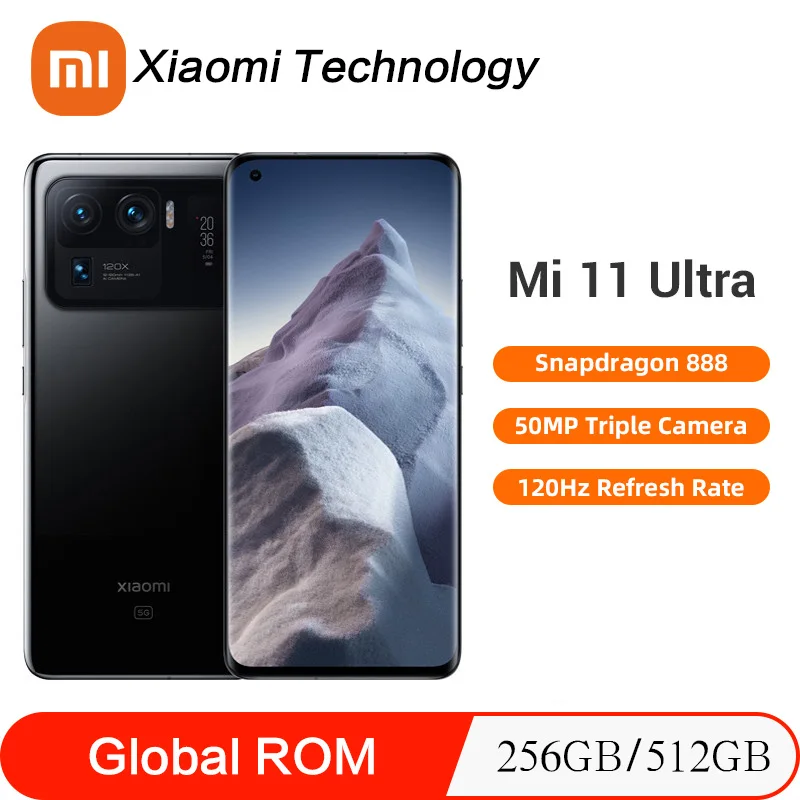 

Global ROM Xiaomi Mi 11 Ultra 12GB 256GB / 512GB 5G Smartphone Snapdragon 888 50MP Triple Camera 67W Charge 2K 120Hz AMOLED