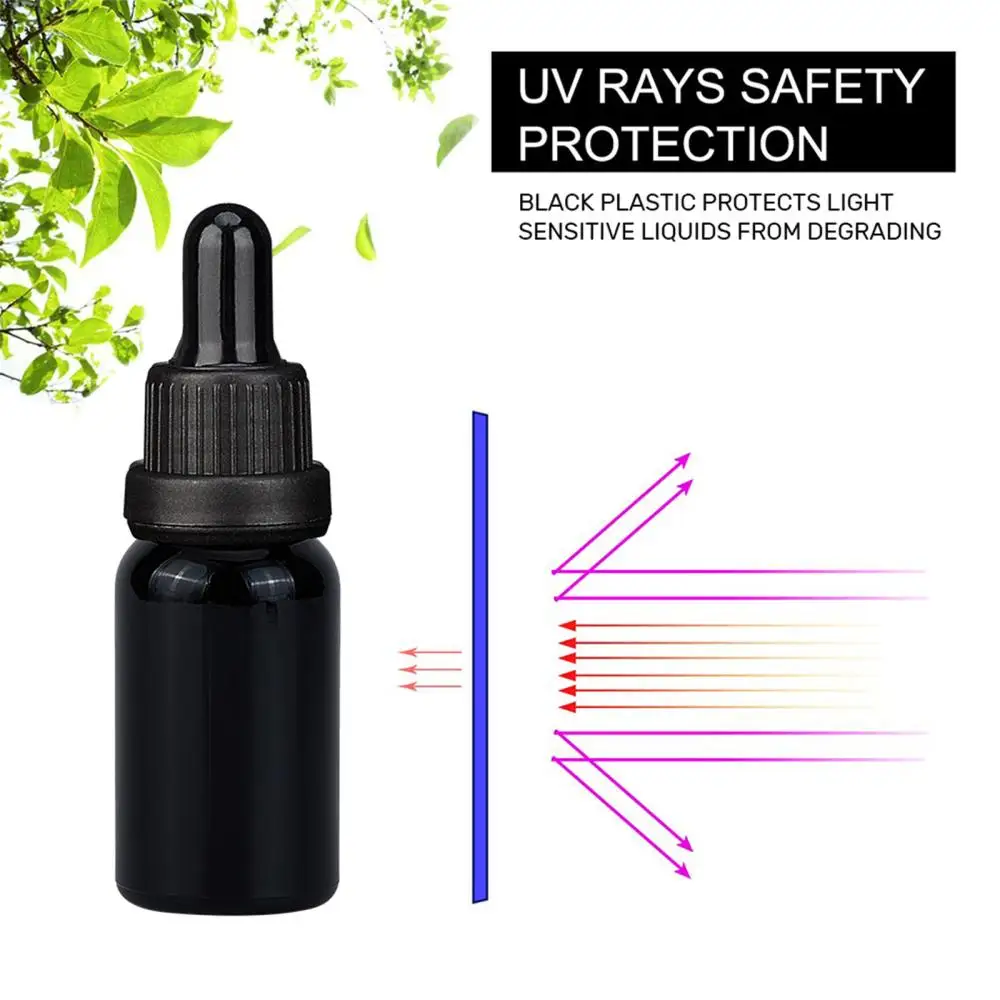 15ml Amber Glass Bottles Empty Essential Oil Refillable Bottle with Funnel Dropper Sticker Labels DIY Vials Portable Travel Set