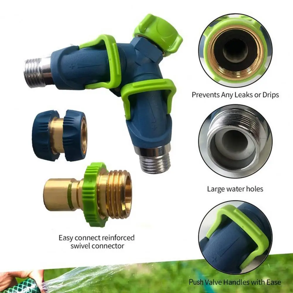 

Reliable Water Hose Splitter High Strength Hose Splitter Shut-off Valve Garden Hose Y Splitter Adapter