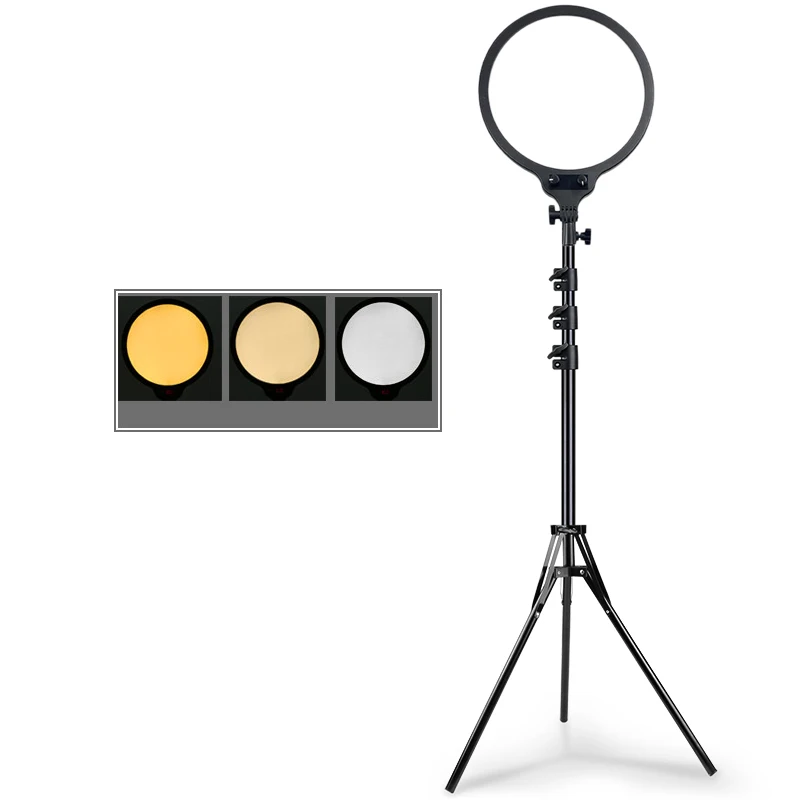 

26CM LED Ring Light Dimmable 3000-6000K Photographic Lighting Selfie Ring Lamp With 2M Stand Studio Video Fill Light