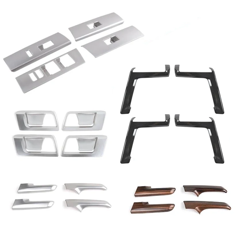 

Car Window Glass Lifter Button Sticker Door Handle Cover Decoration Trim Interior Accessories For Toyota 4Runner 4 Runner