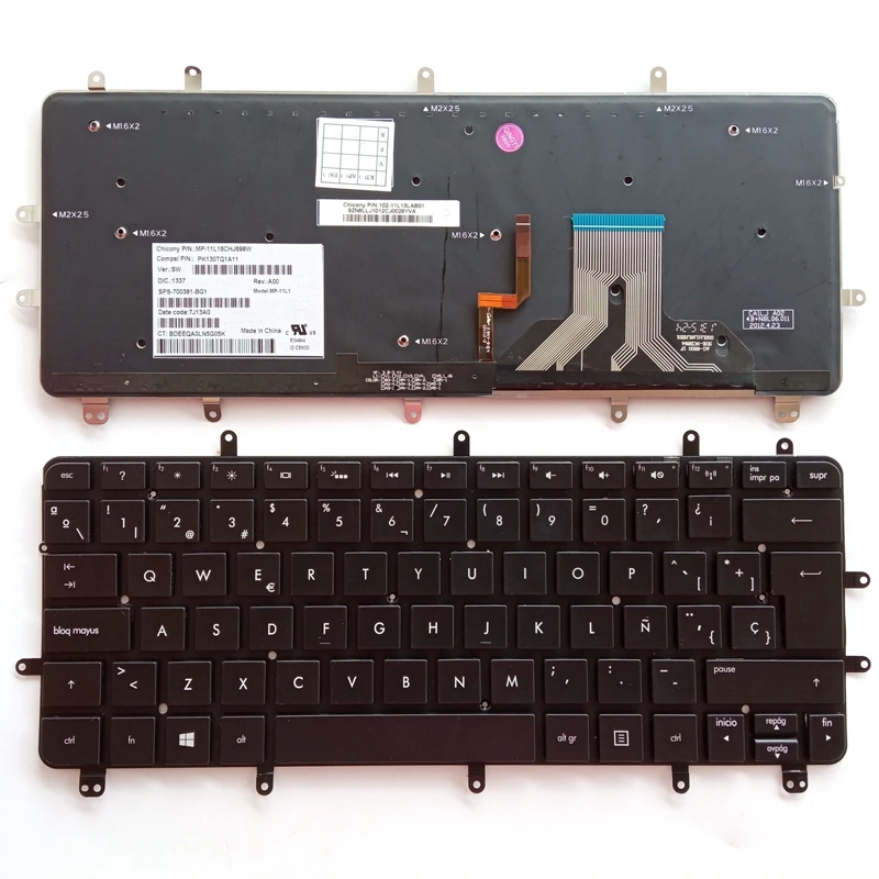 SP/UK/US английская клавиатура для ноутбука HP Spectre XT Pro 13-2000 XT13-2000 черная с подсветкой |