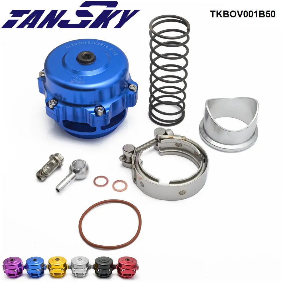 

Universal jdm 50mm V Band Blow Off Valve BOV Q Typer w/ Weld On Aluminum Flange TKBOV001B50