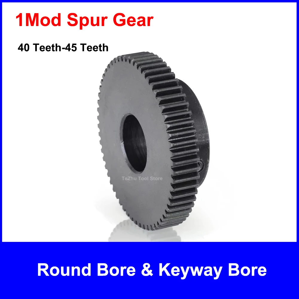 1 шт. 1Mod 40T-45T зубчатая передача металлическая коробка передач 45 # сталь 40/42/43/44/45