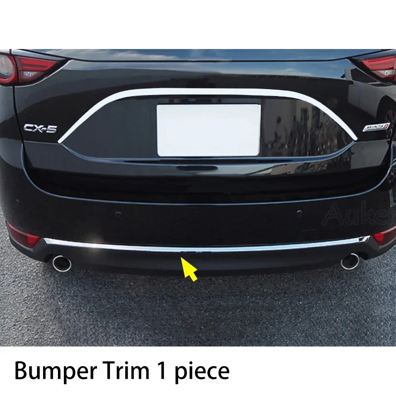 

Для Mazda CX-5 CX5 2017 2018 2019 2020 KF задняя дверь багажника автомобиля Нижняя хромированная отделка задний бампер полосы наклейки крышка