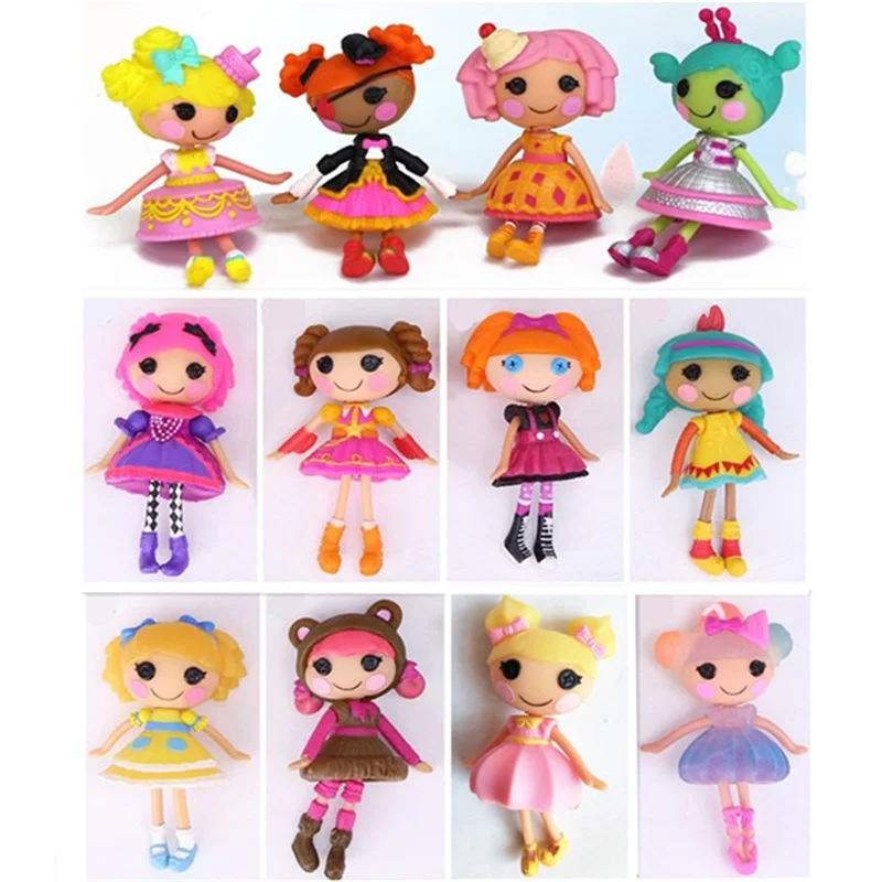 

Оптовая продажа, 4 шт./лот, 3-дюймовые куклы Lalaloopsy, миниатюрные куклы для девочек, игрушечный домик, каждый уникальный