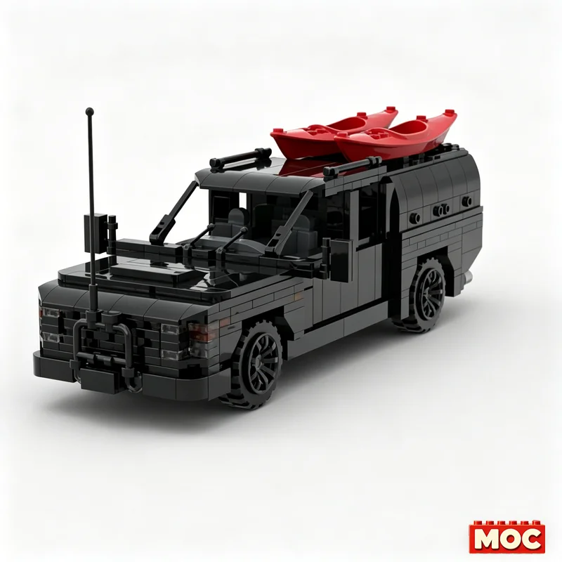 Фото Набор строительных блоков MOC Revive Caravans Bushtamer MK2 Dino Motors T-Rex Super Duty Facelift OffRoad Camper, 1115 деталей, подарок на день рождения №2